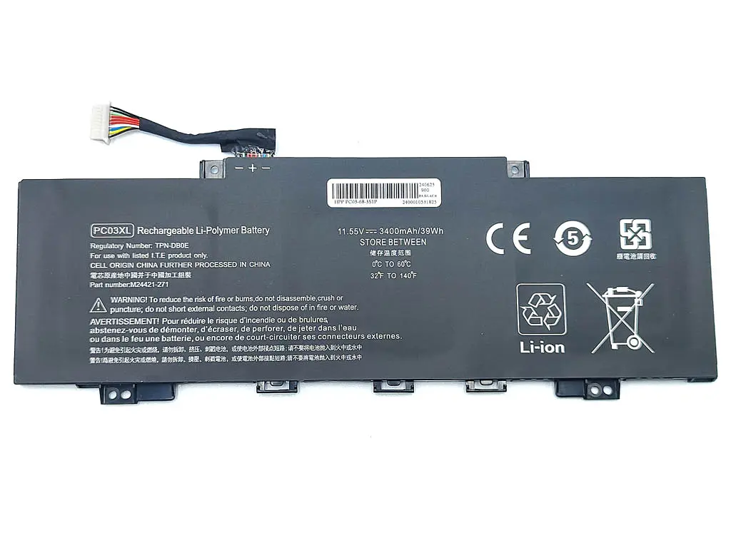 Акумулятор PC03XL для HP Pavilion x360 15-er0125od 4-dw0021na HSTNN-OB1W TPN-DB0E (11.55V 3400 mAh 39Wh) - фото 2