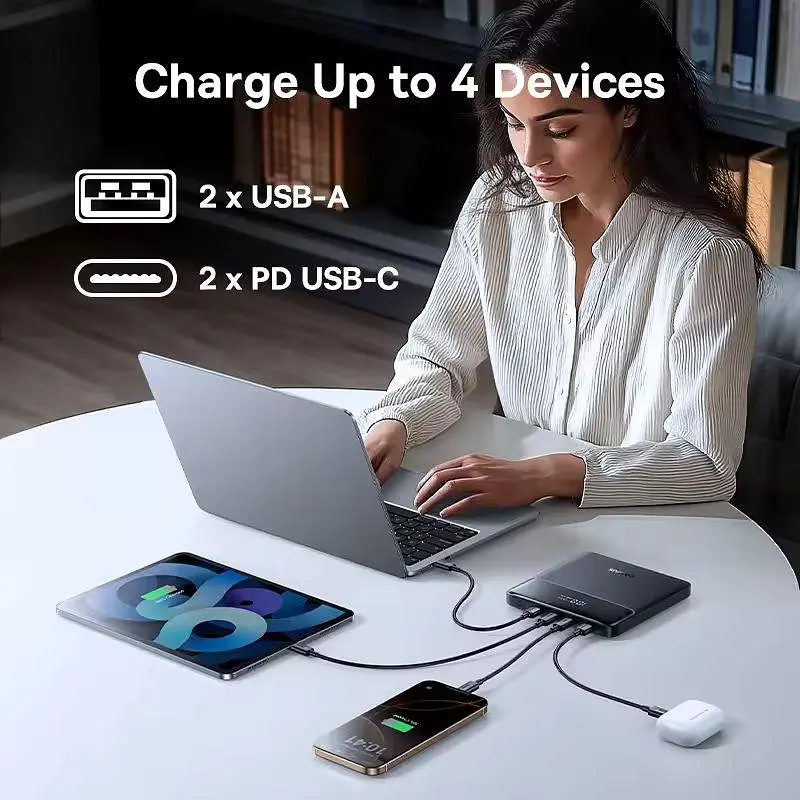 Baseus Blade 20000 mAh 100W Black павербанк для ноутбука, телефона, планшета - фото 3