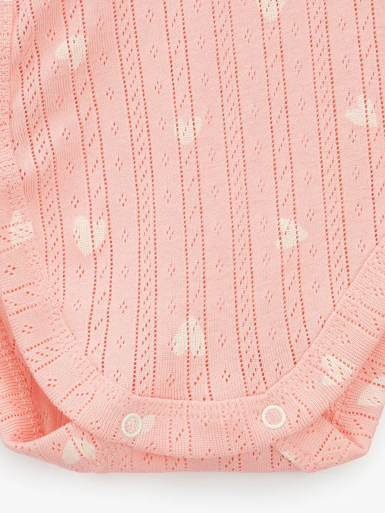 Боді для малюків Pink hearts 904375 56 см Рожевий (4821184412047) - фото 3