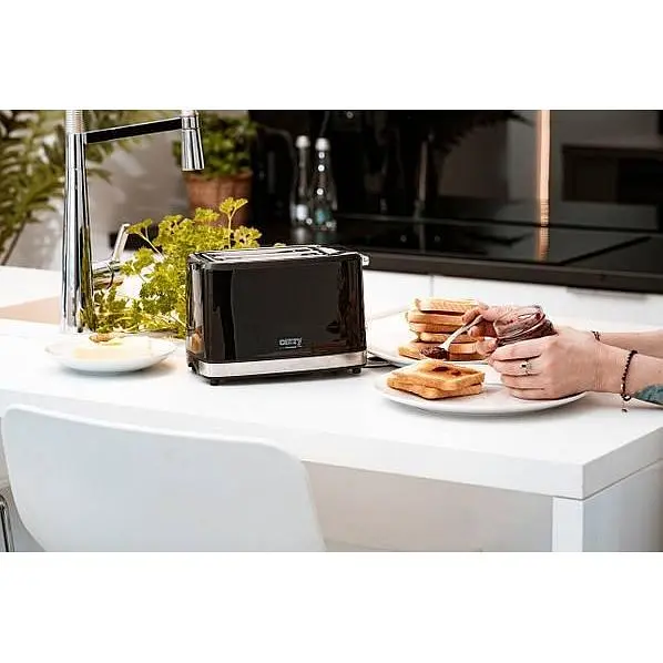 Тостер + підставка для булочок Camry CR 3218 900 Вт 6 режимів нержавіюча сталь автовідключення чорний - фото 7