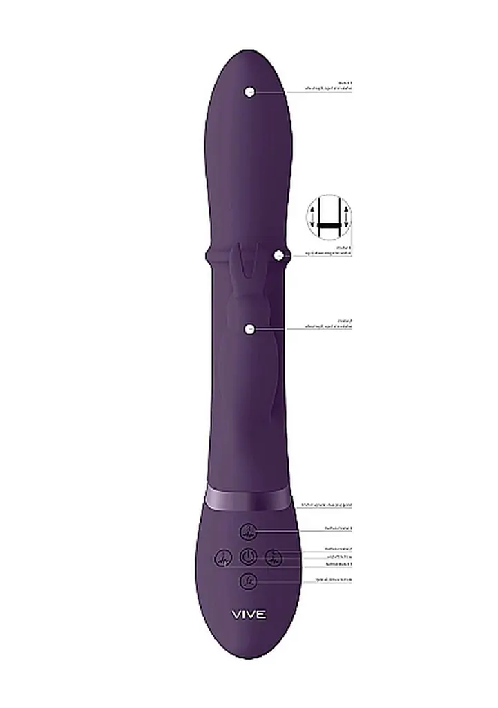 Вибратор-кролик ShotsToys Halo 24.5 см (фиолетовый) - фото 18