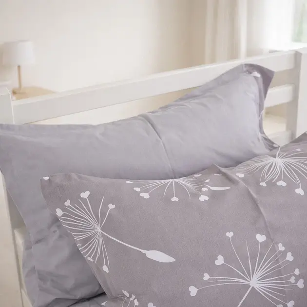 Дитяча постільна білизна JUNIOR Poplin grey dandelions (2200012797334) - фото 2