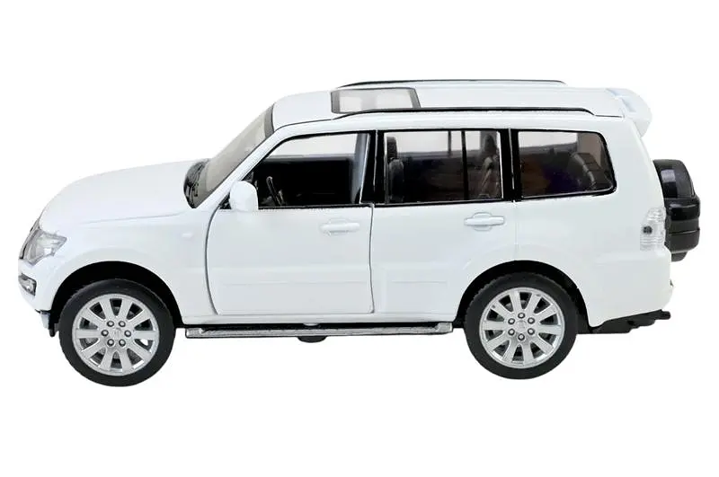 Іграшкова машинка позашляховик Mitsubishi Pajero 4WD Turbo 1:33 Автопром світлозвукові ефекти металева 68463W, коробка 18x9x8 см - фото 3