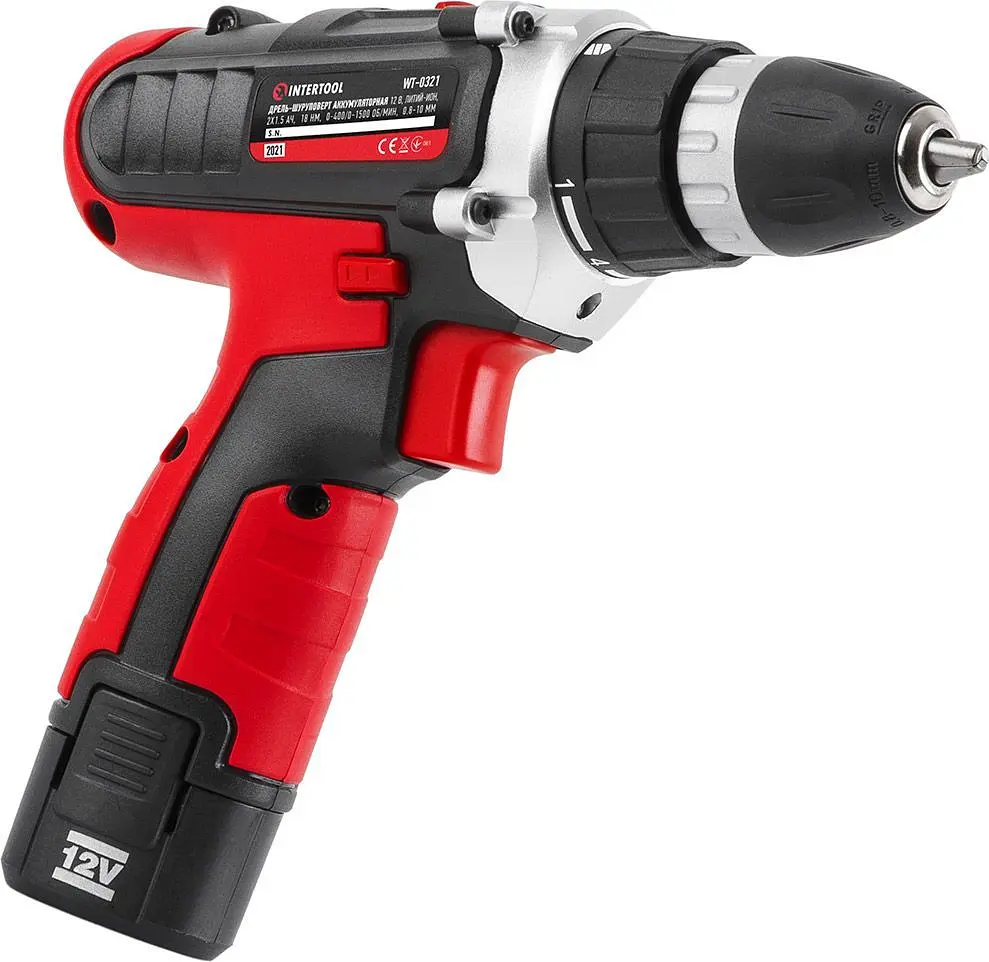 Дриль-шуруповерт Intertool WT-0321 12V 2x1.5Ah [89143] - фото 5
