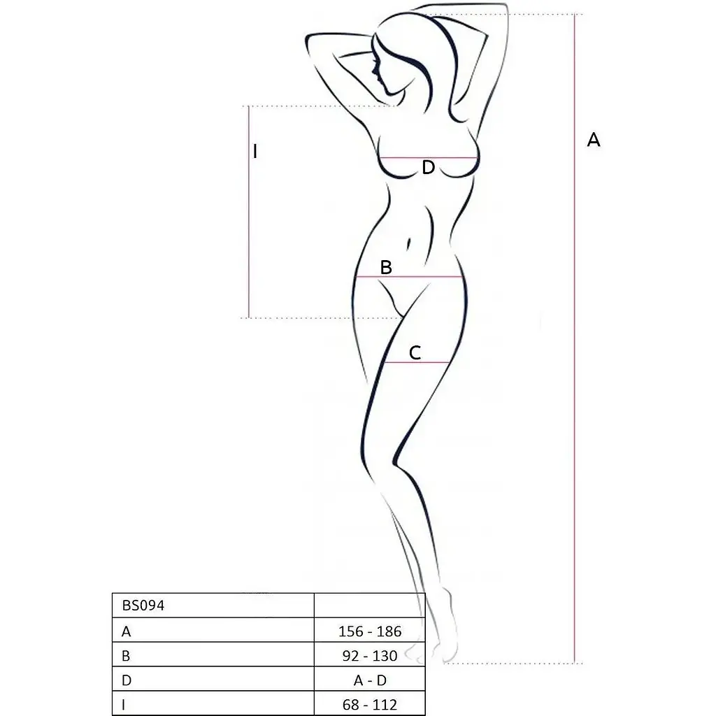 Бодістокінг з імітацією корсетної шнурівки Passion BS094 One Size, Black - фото 5