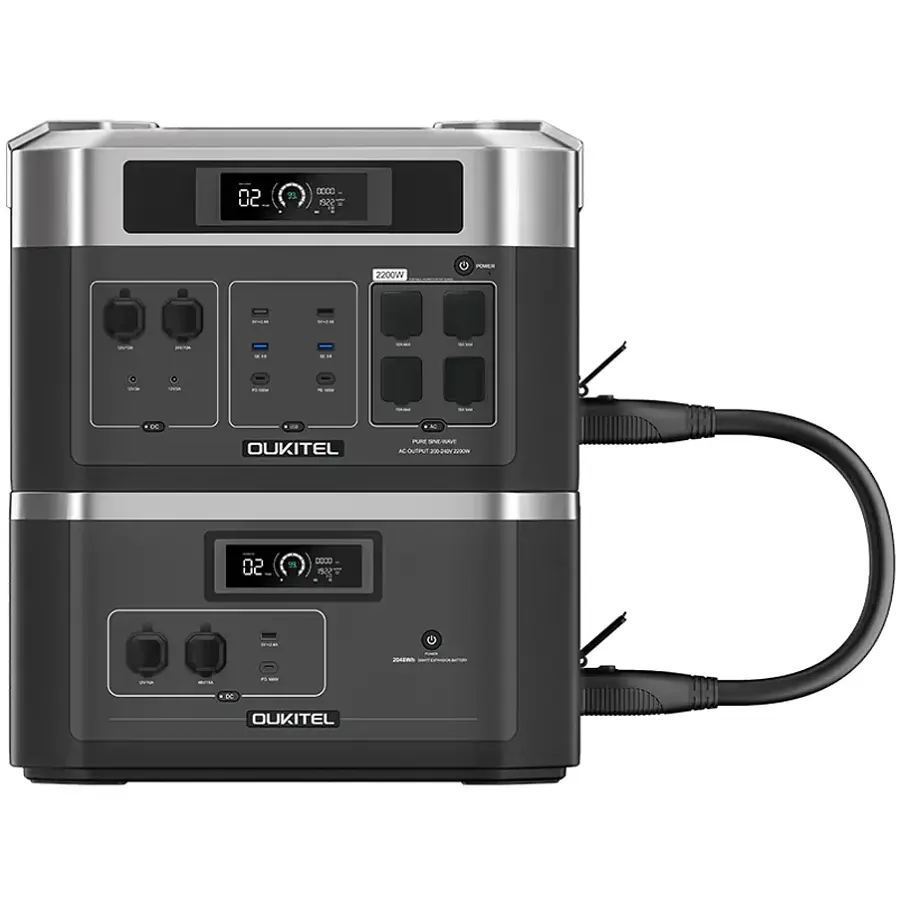Зарядная станция Oukitel BP2000E 2200Вт + батарея B2000E (4096Вт/ч) EVE LiFePo4 UPS, MPPT - фото 3