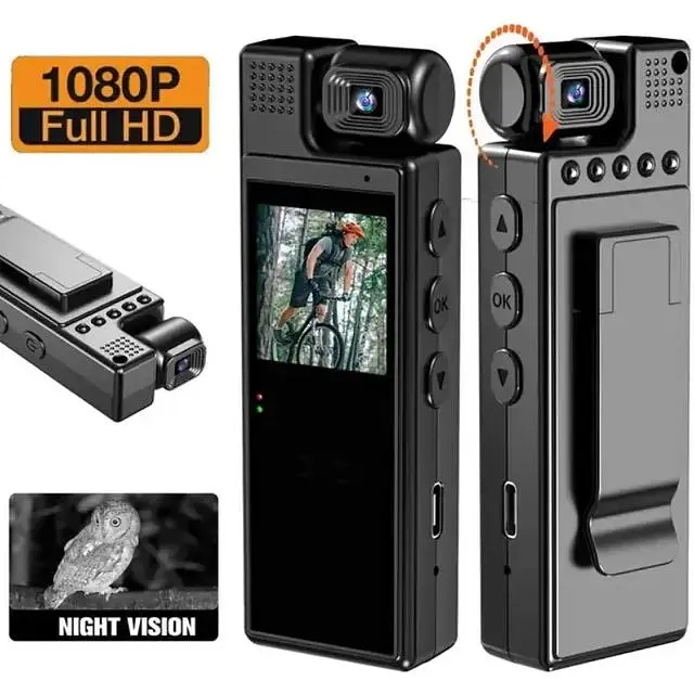 Видеокамера Dometic нагрудная Wi-Fi аккумуляторная боди камера с дисплеем 1.3 дюйма регистратор с фиксацией клипсой UKC L9 - фото 4