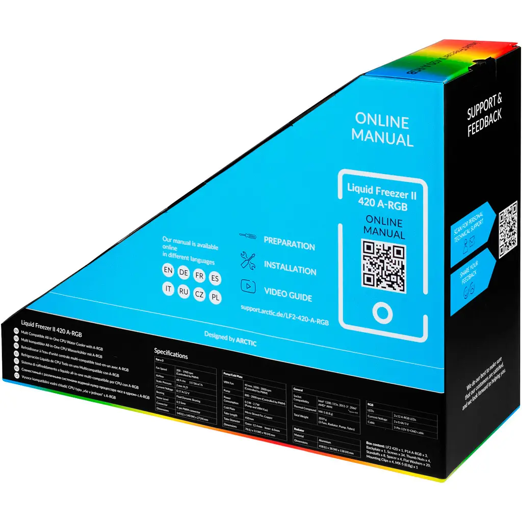 Система водяного охолодження Arctic Liquid Freezer II 420 A-RGB (ACFRE00109A) [93292] - фото 7
