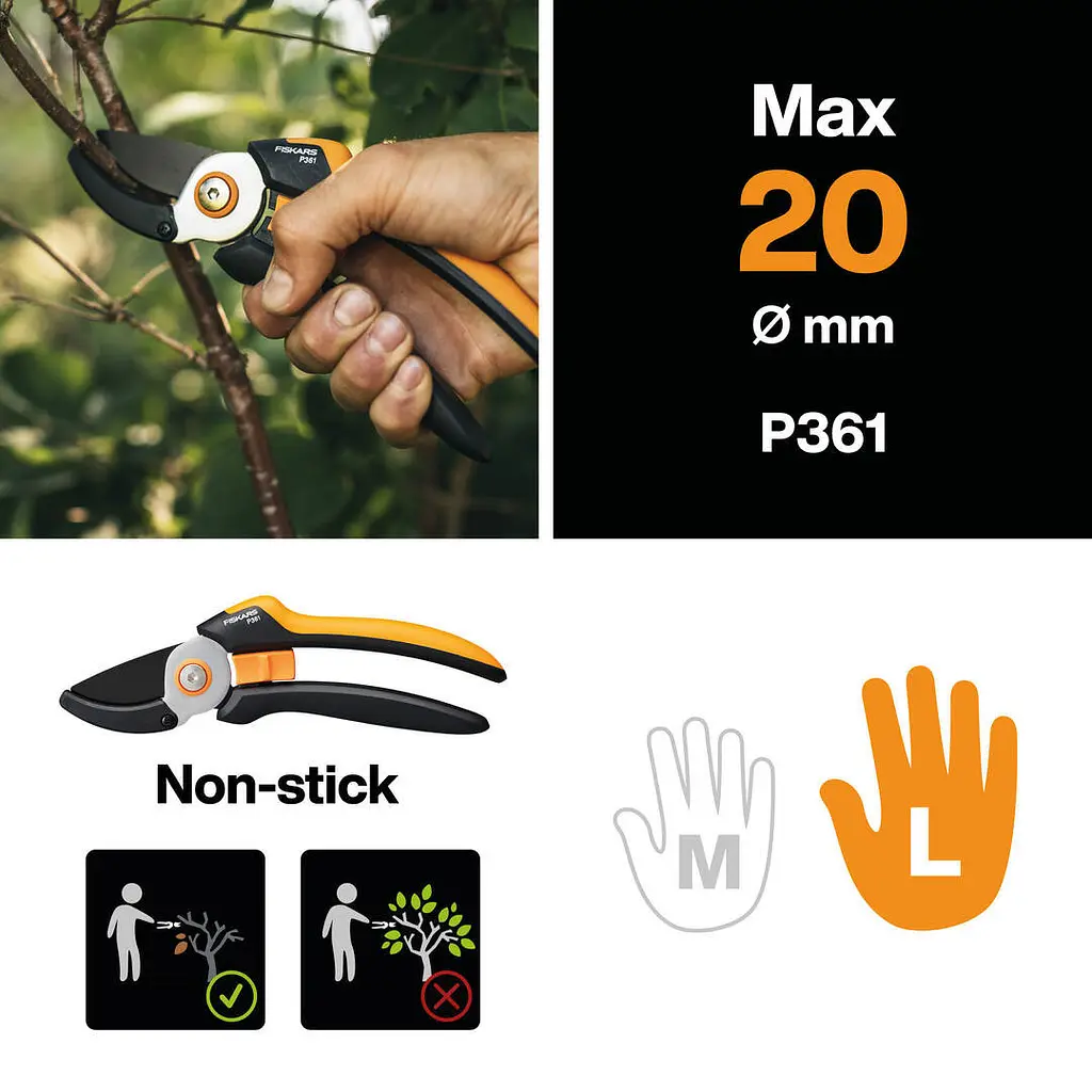 Секатор контактний Fiskars Solid L P361 (1057165) - фото 2