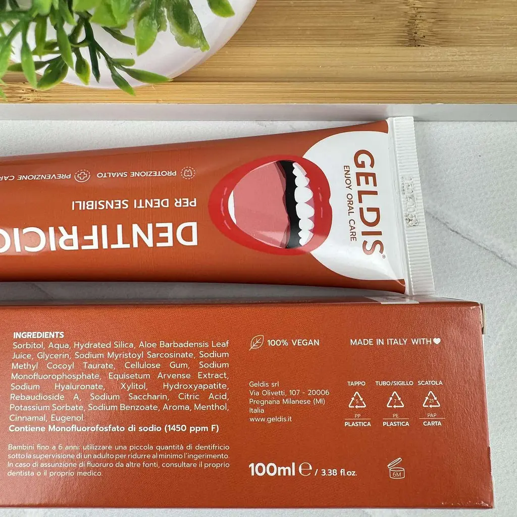 Зубна паста Geldis Sensitive для чутливих зубів (фтор 1450, смак кориці) 100 мл - фото 2