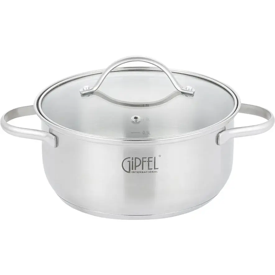 Каструля Gipfel Azalea зі скляною кришкою 1.5 л (51059)