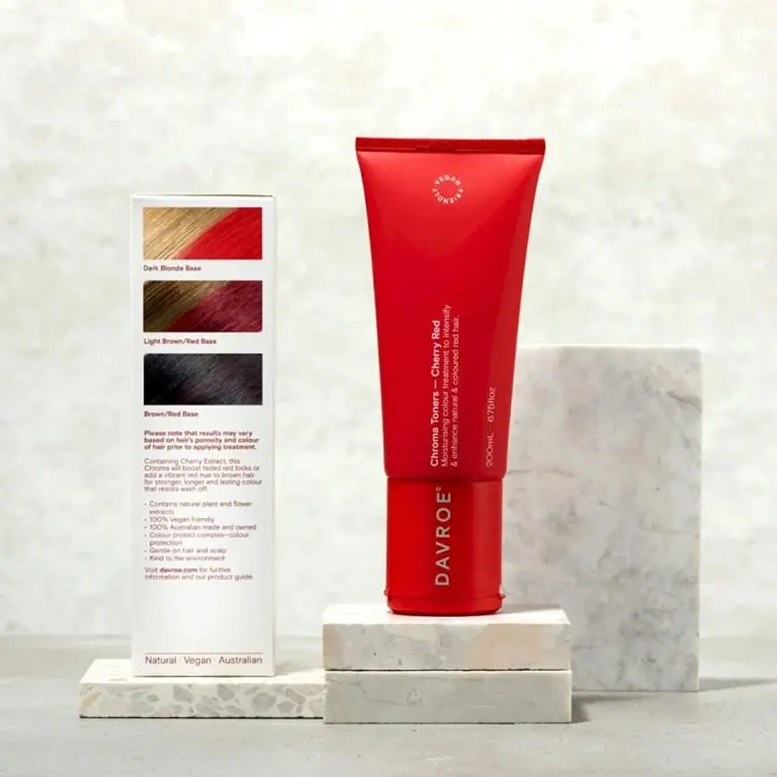 Тонуючий бальзам для волосся Chroma Colour Treatments Cherry Red Toner Davroe 200 мл - фото 2