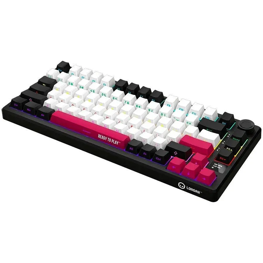 Клавіатура Lorgar KBP7075W Wireless Pro 75% Exploded Black Red EN/UA (LRG-KBP7075W-BK-US) - фото 2