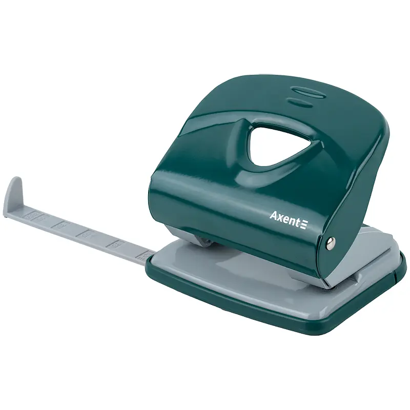 Діркопробивач Axent Exakt-2 Earth colors металевий 30 аркушів зелений (3930-30-A) - фото 2