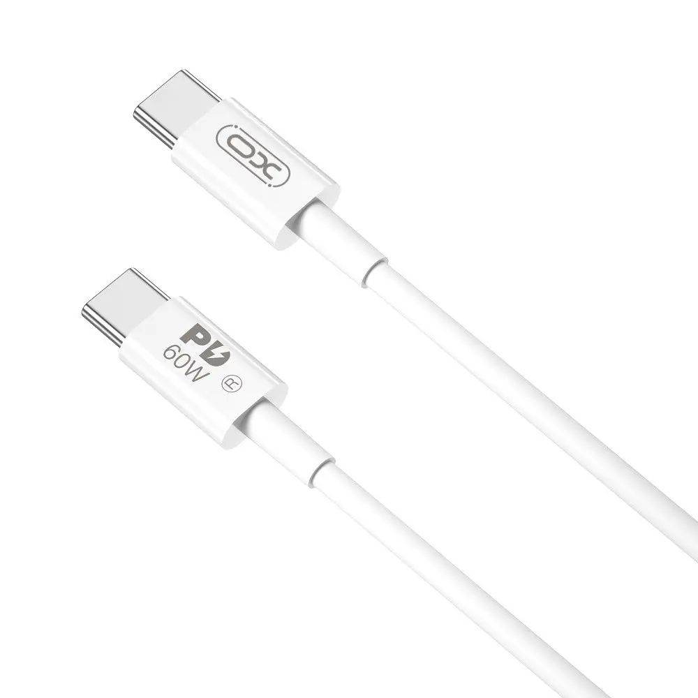 USB Кабель XO NB-Q190A Type-C-Type-C PD 60W 3A 1.0m Білий