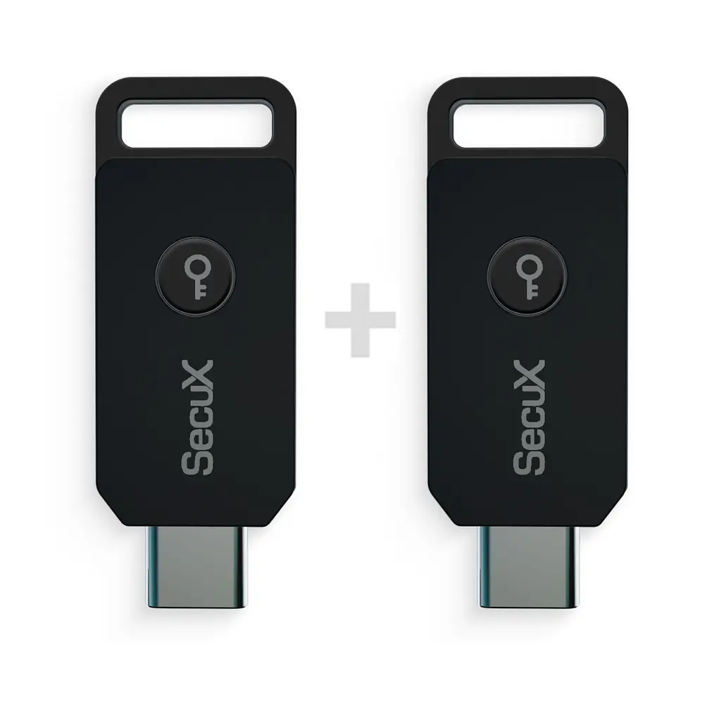 Апаратні ключі SecuX PUFido Clife Key (2FA) сертифікований за стандартом FIDO2, USB Type-C набір з 2 шт. (B0F32FWR2N-2) - фото 2