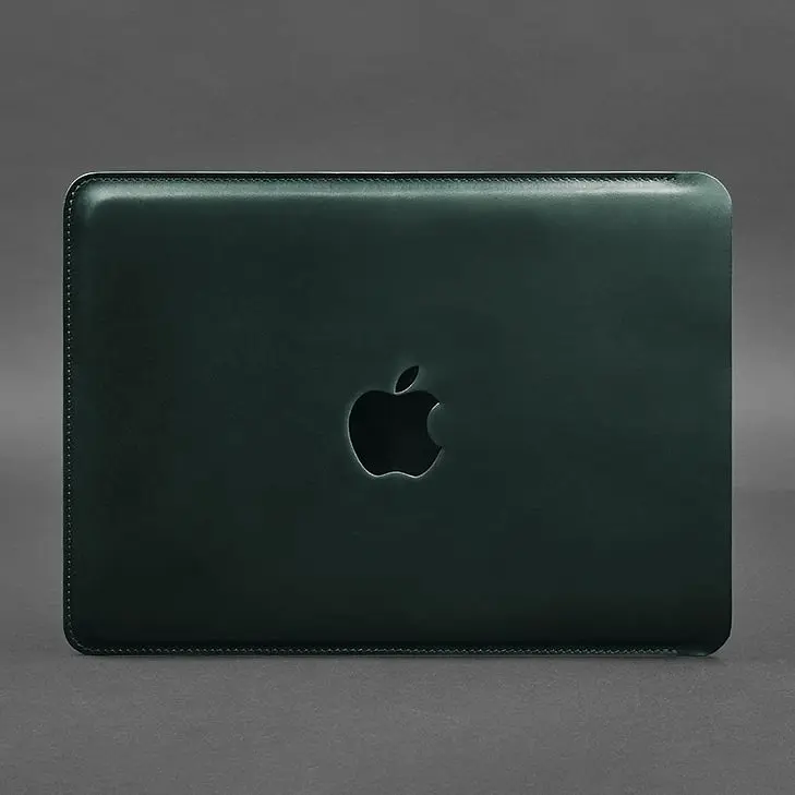 Шкіряний чохол BlankNote для MacBook 14 дюйм Зелений Crazy Horse - фото 5