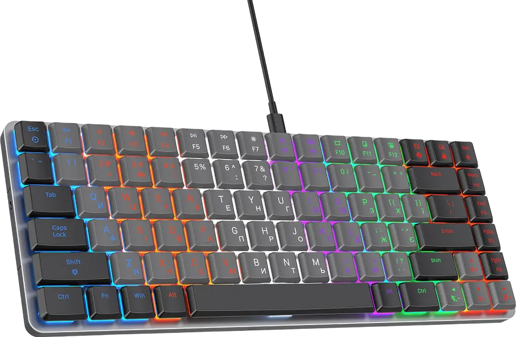 Клавиатура GamePro MK140R Red Swich RGB Dark Gray - фото 3