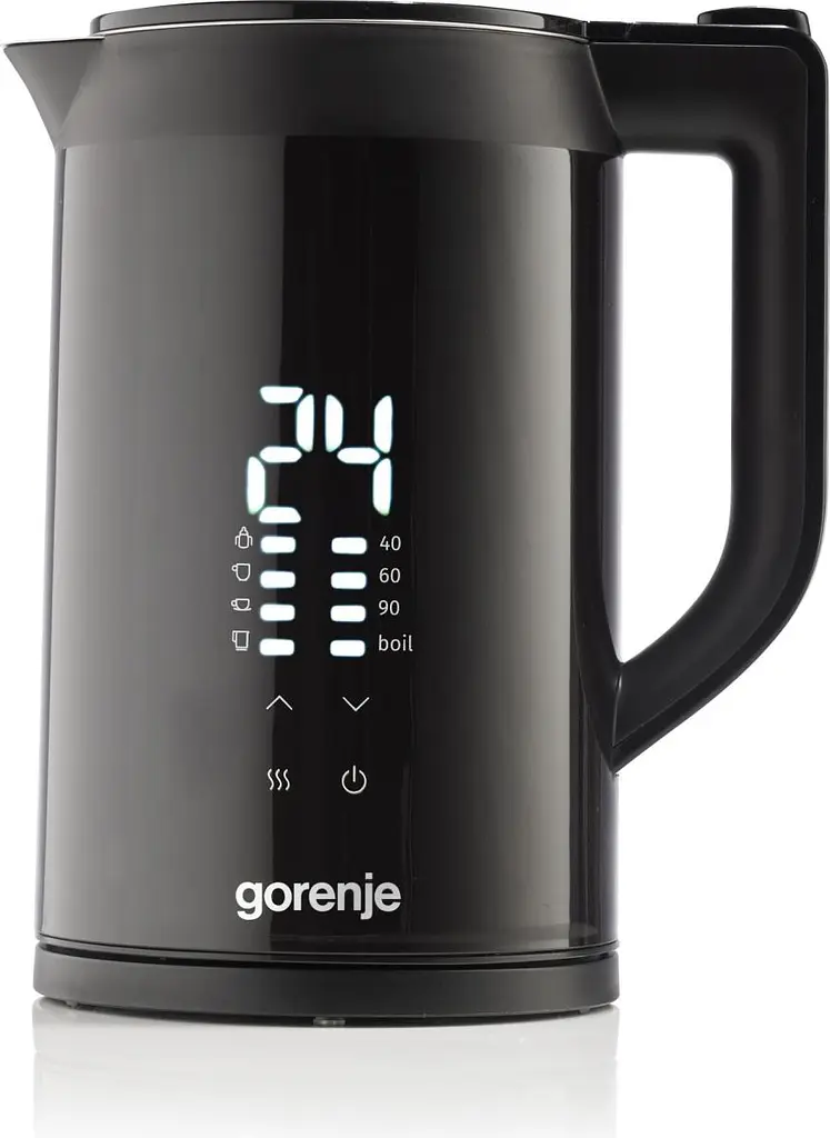 Электрочайник Gorenje 1.7 л двойные стенки LED дисплей Strix контроль черный kuh0015386 - фото 4