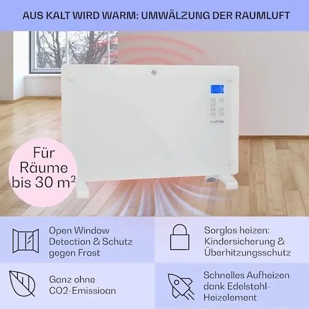 Конвекторний обігрівач Klarstein Norderney 2000 Вт (10032790) - фото 4