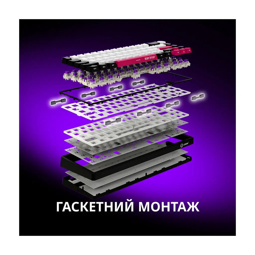 Клавіатура Lorgar KBP70MW Pro RGB Wireless/Bluetooth/USB UA Black/Red (LRG-KBP70MW-BK-US) - фото 7