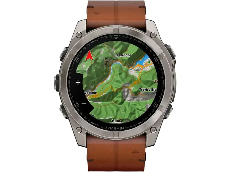Спортивний годинник Garmin Fenix 8 51mm AMOLED Sapphire Carbon grey DLC w. Chestnut Leather Band (010-02905-40) - фото 2