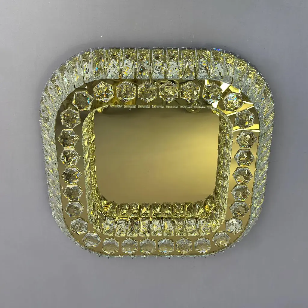 Розкішна стельова LED-люстра для вітальні Linisoln 3216-60×60 FG золото 160 Вт до 20 м2 - фото 4