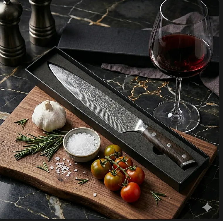Ніж шеф кухаря Bohmаnn BH 5201 damascus VG-10 steel 67 шарів - фото 5