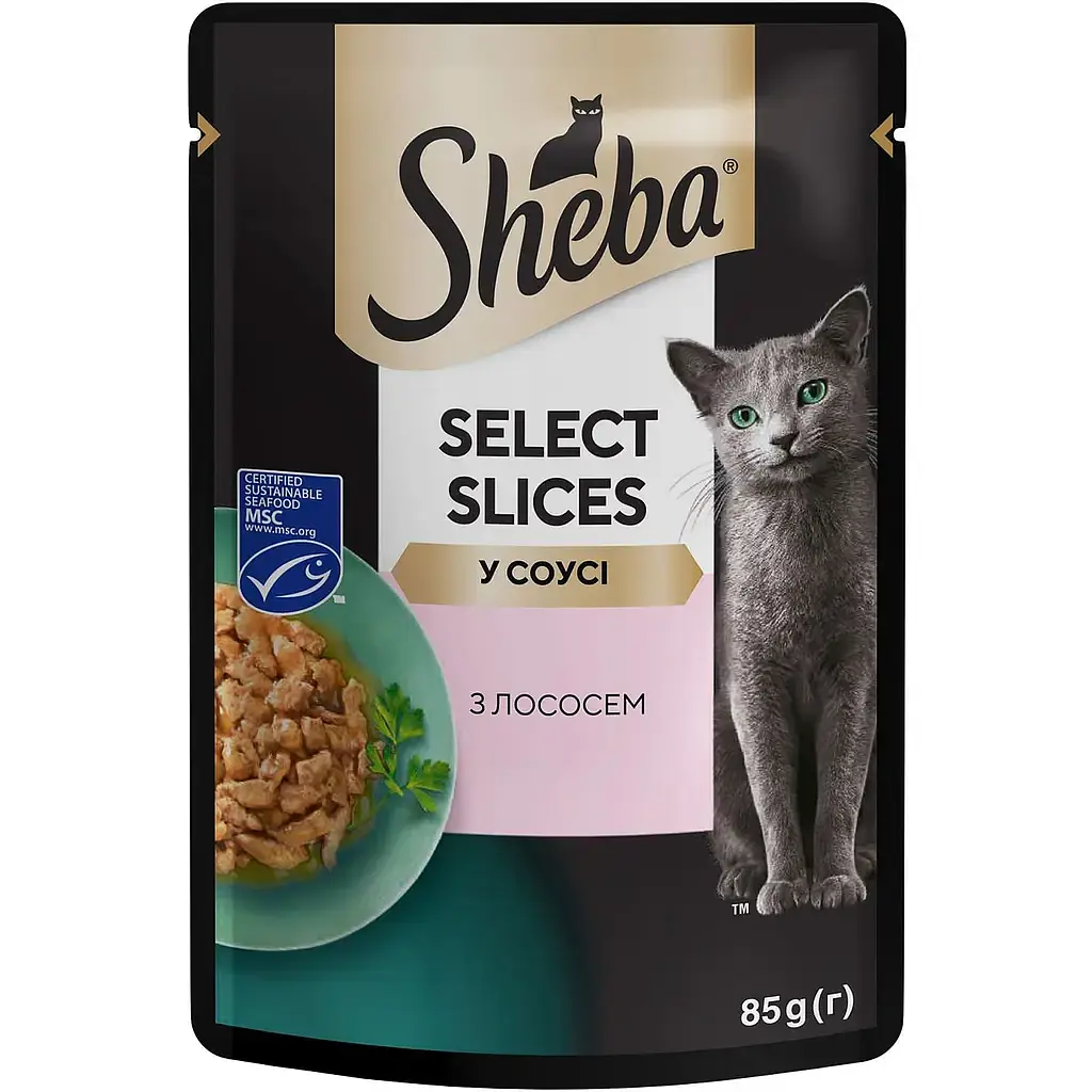 Набор влажного корма для кошек Sheba, в ассортименте 15 шт. + с курицей и говядиной в соусе 5 шт. 1.7 кг (20 шт. по 85 г) - фото 4