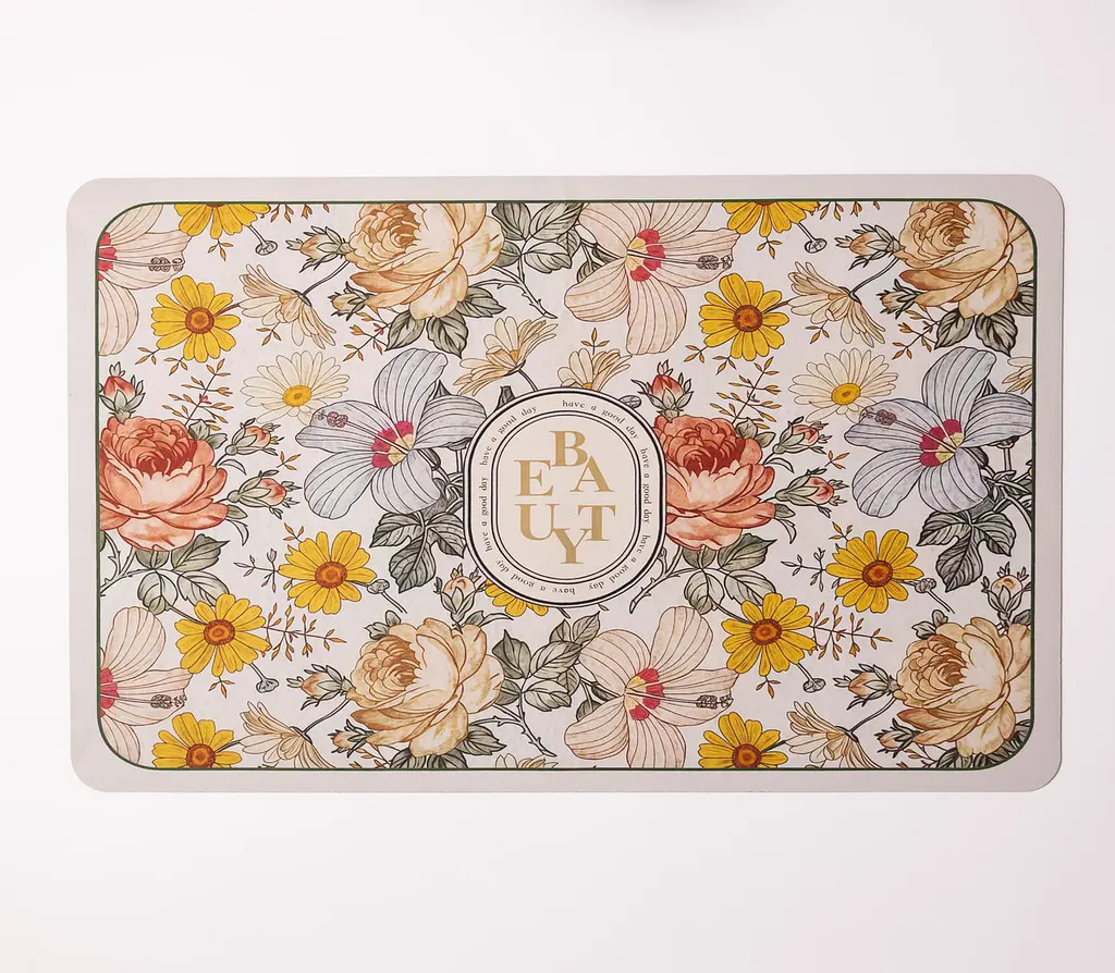 Набір килимків для ванни Flowers 2 штуки 80*50 см/50*40 см діатомітових Yiwu HP-42-174 - фото 4