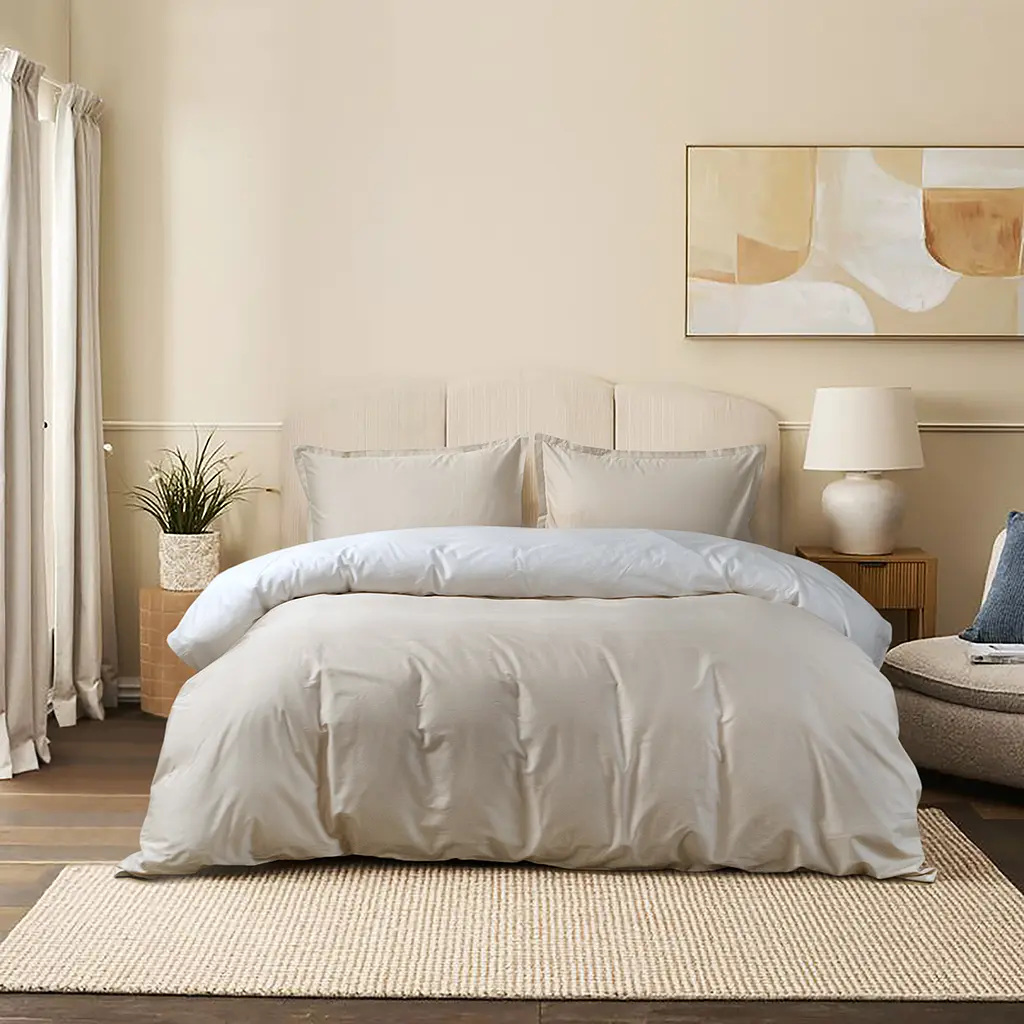 Постельное белье сатин premium 300ТС Lotus Home - Florida бежевый евро - фото 2