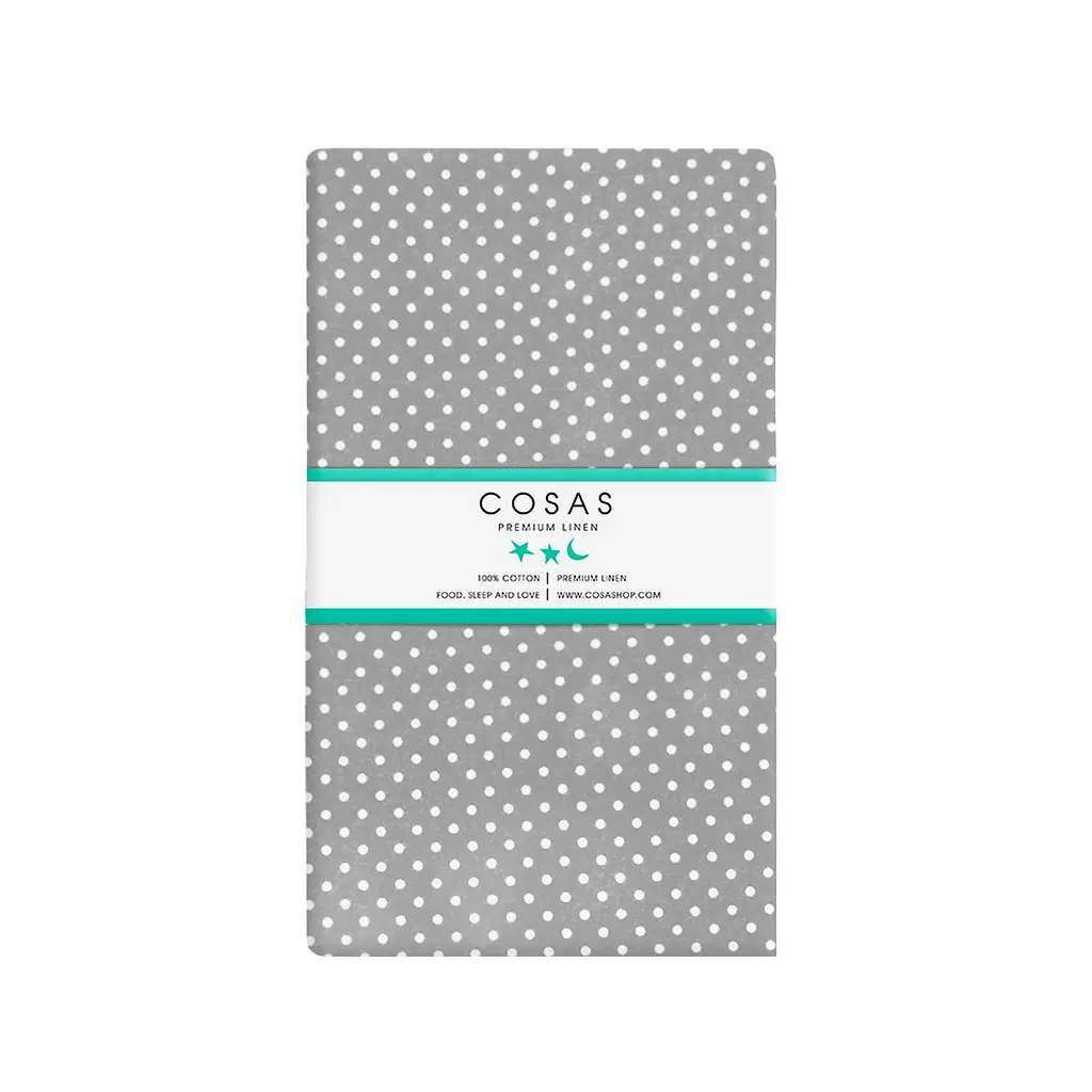 Простирадло на резинці Cosas Grey Dots 160х200х20 см (DropWhiteGrey_160х200х20) - фото 4