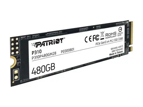 Твердотільний накопичувач SSD Patriot 480Gb, P310, PCI-E 3.0 x4, M.2 2280, 3D TLC, 1700/1500 МБ/с teh0019769 - фото 2