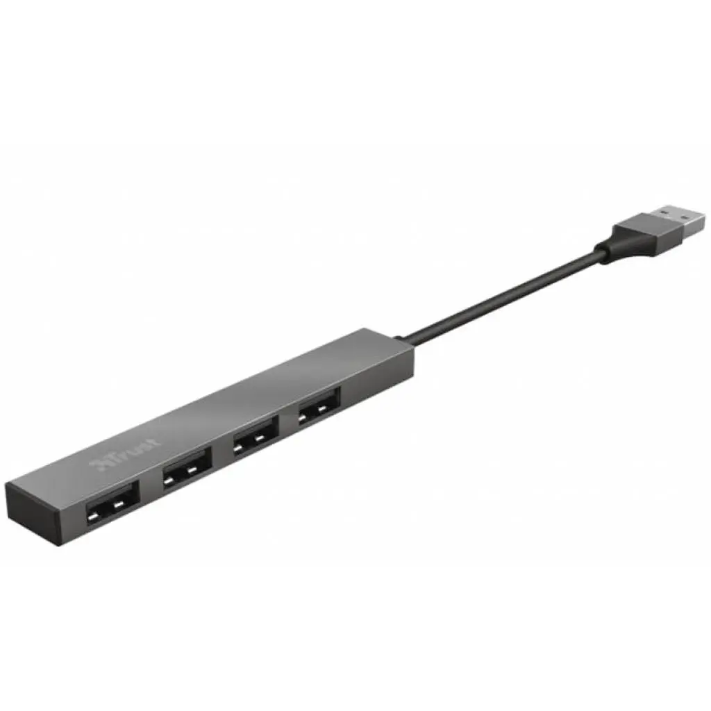 USB-Хаб Trust 4-Портовий Концентратор Halyx Aluminium Mini USB 2 .0 Hub Halyx 4-PORT Mini USB 2.0 Hub (23786) - фото 2