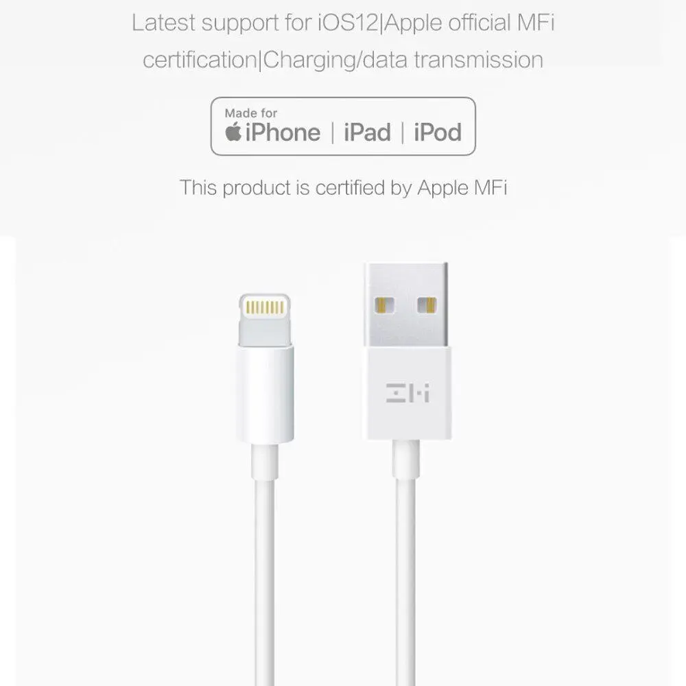 Кабель Xiaomi ZMi AL851 USB - Lightning 1.5m White [76061] - фото 2