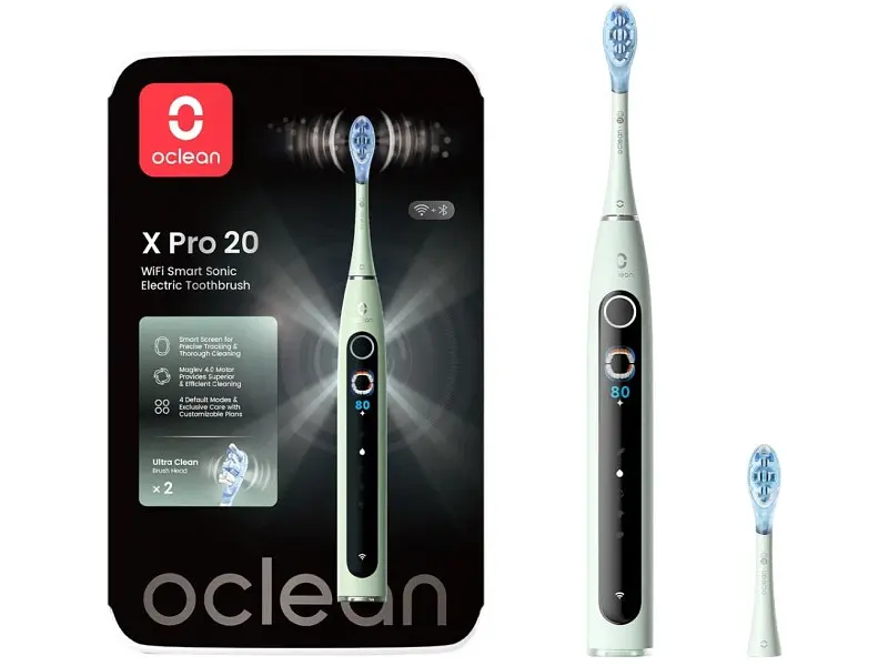 Електрична зубна щітка Oclean X Pro 20 Electric Toothbrush Green (6970810556902) - фото 4