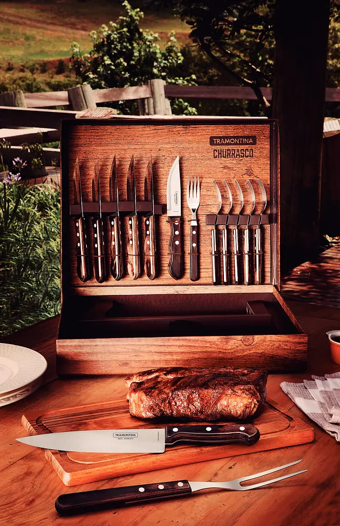 Набор приборов для гриля TRAMONTINA Barbecue Polywood, 15 предметов (6584532) - фото 6