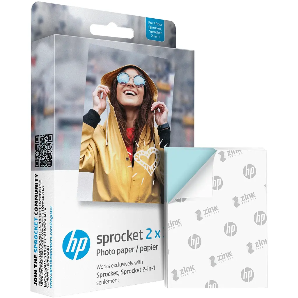Фотопапір HP Sprocket Zink 2"x3" Глянцевий, самоклеючий, 50 листів - фото 2