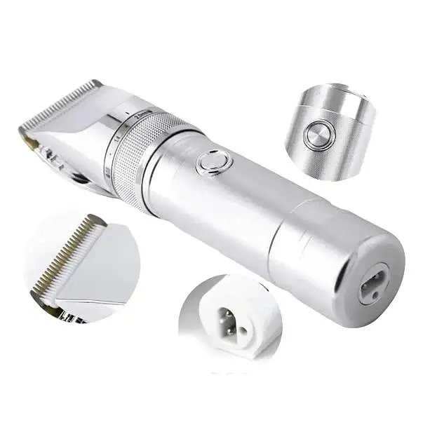 Професійна акумуляторна машинка для стрижки волосся Promotec PM 358 Срібло - фото 4