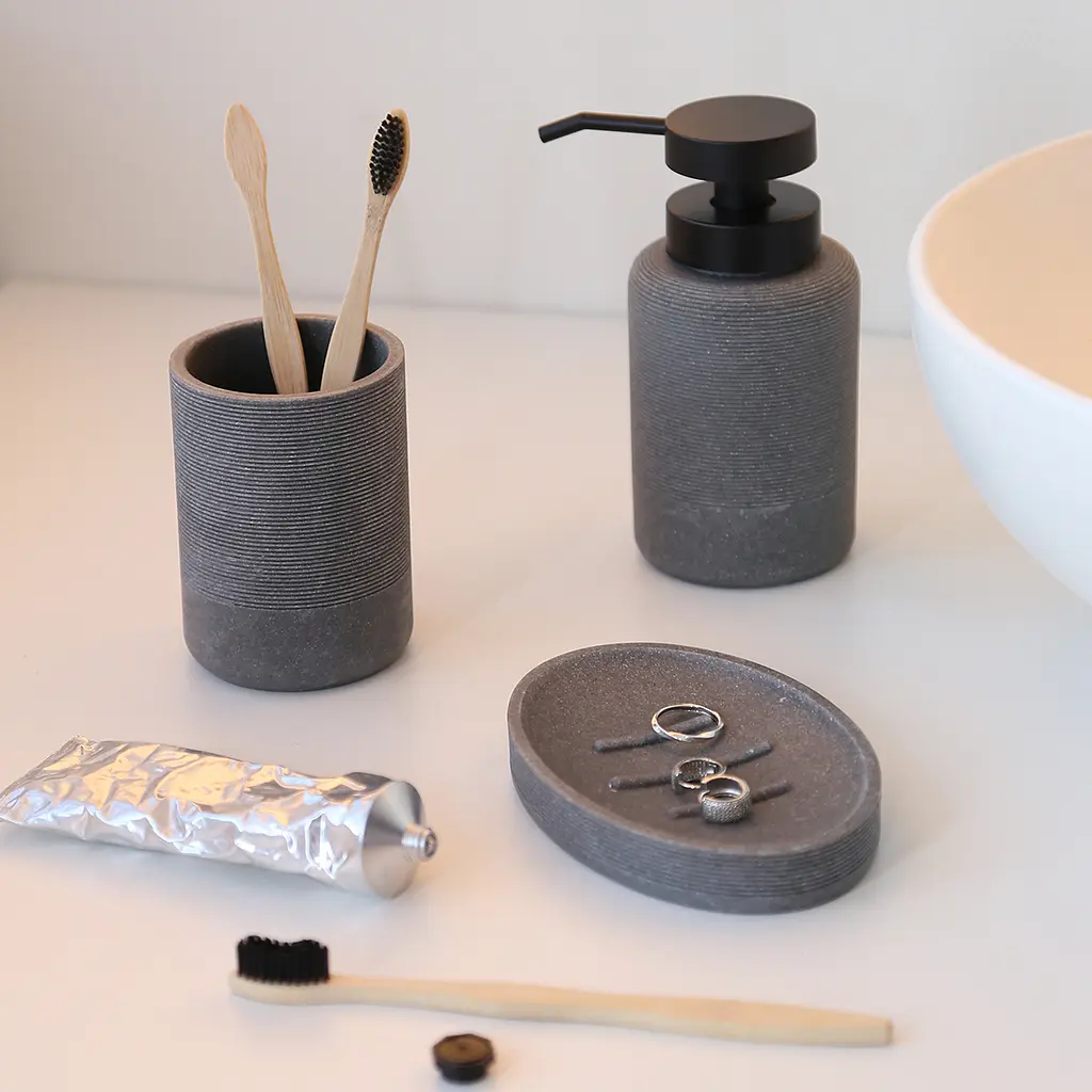 Комплект аксесуарів для санвузла МВМ My Home London сірий (MVM-MH-44 GRAY) - фото 4