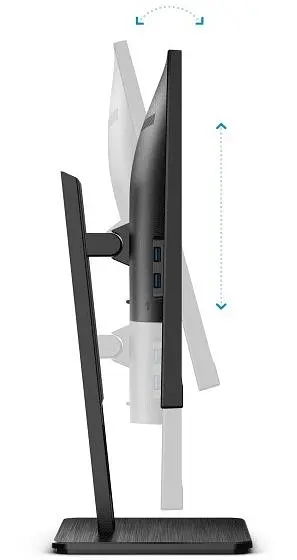 Монитор TFT 31.5" AOC U32P2, VA, UHD, DP, HDMI x 2, Pivot, HAS, колонки, черный (U32P2) - фото 7