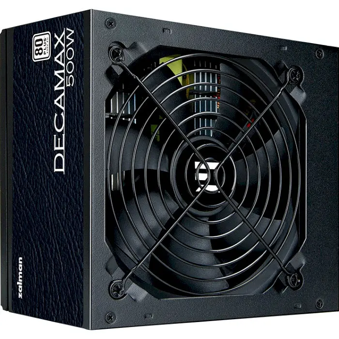 Блок живлення 500 Вт, Zalman Decamax, Black, 80 Plus, Active PFC, 12 см HDB, 3xMolex/4xSATA/2x6+2-pin/1x4+4-pin/1x20+4-pin, захист OPP/OVP/UVP/SCP, ATX V2.31 - фото 2