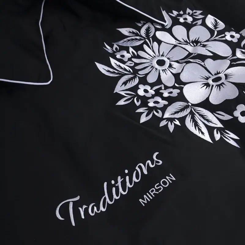 Комплект постельного белья MirSon Ranforce Elite 0055 Black Pearl "Traditions" 110 х 140 см - фото 2