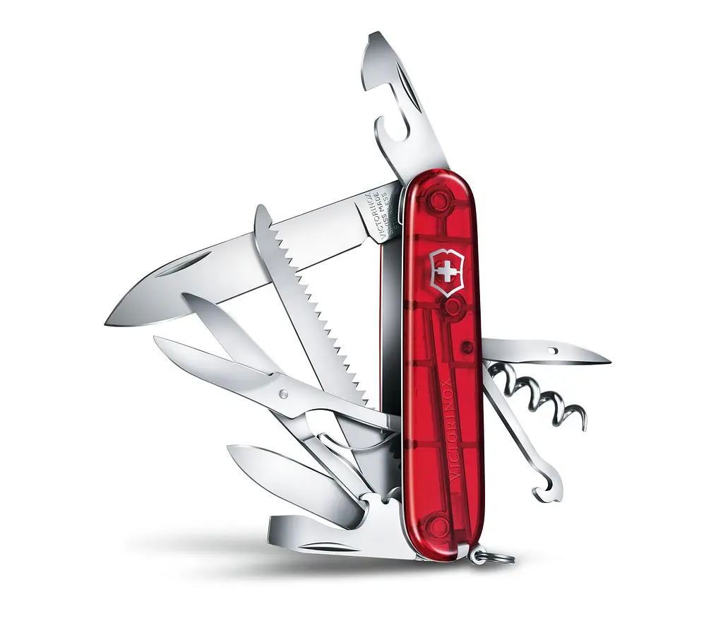 Нож Victorinox Huntsman Transparent Red [1.3713.T] [68262] - фото 2