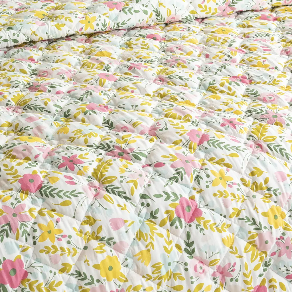 Двостороннє покривало Ideia Стиль Cube квіти та м'ята 210 х 140 см (8-32403) - фото 6