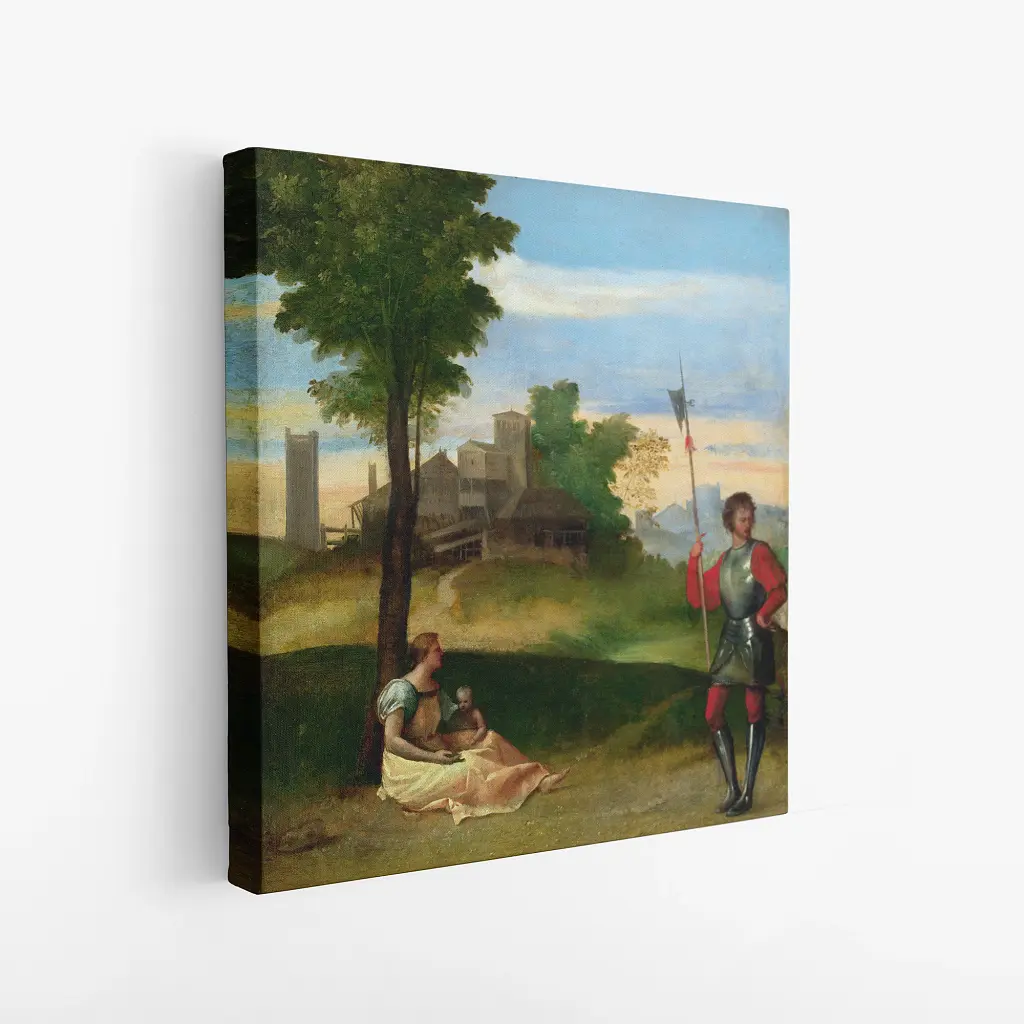 Інтер'єрна картина Ідилія, Тіціан, Titian, An Idyll, інтер'єрний декор, 60×60 см (id6980) - фото 2