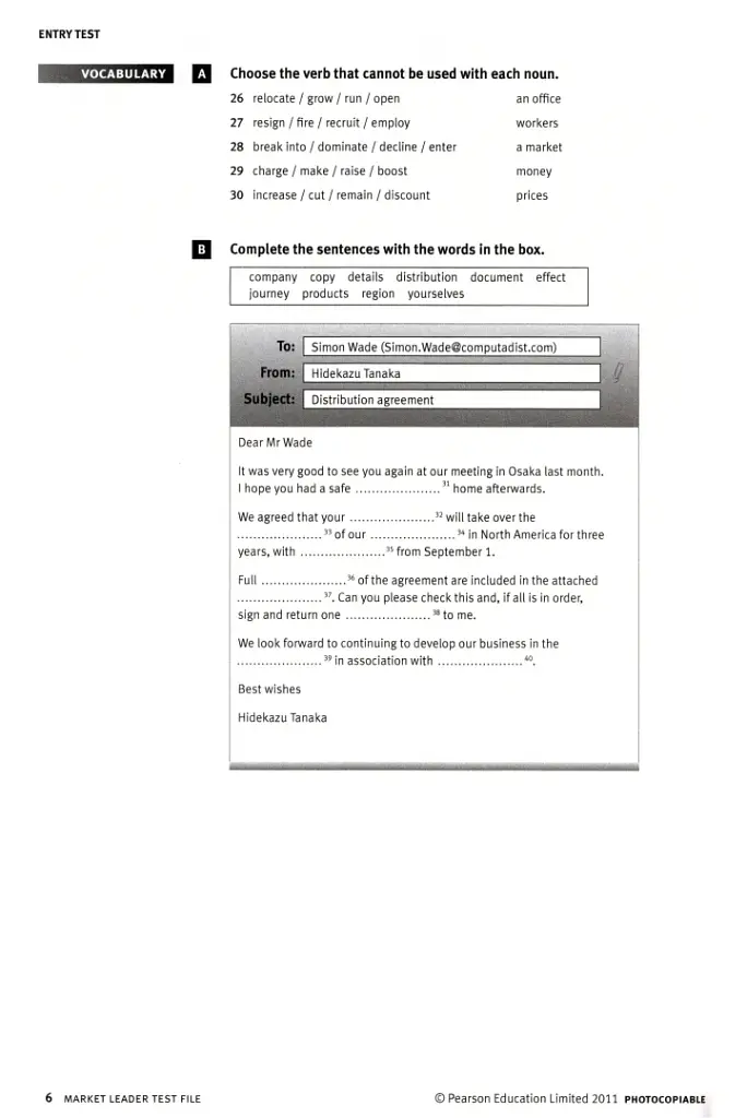 Market Leader. Upper Intermediate. Test File (3rd Edition) - фото 6