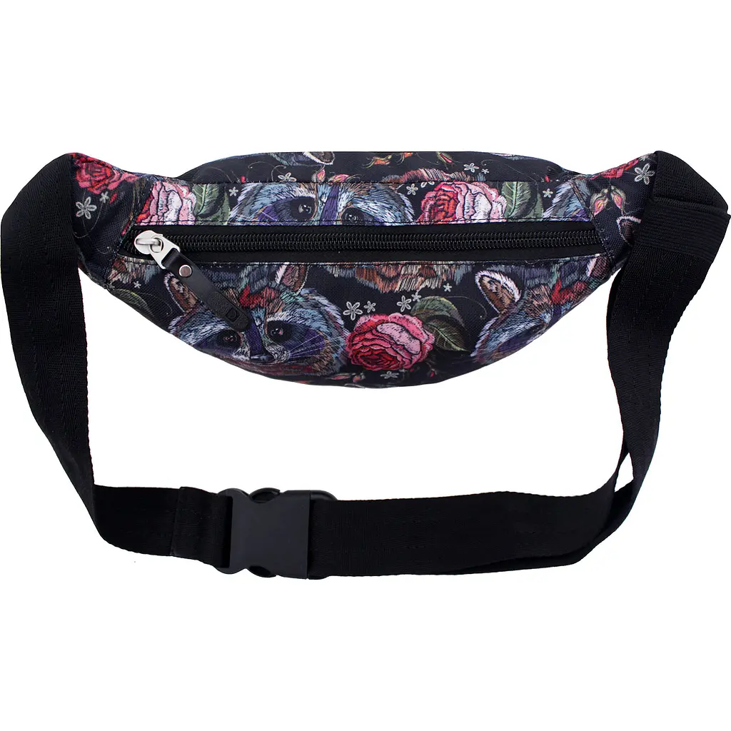 Сумка-бананка Bagland Bella 2 л сублімація 477 чорна з принтом (00202664) - фото 3