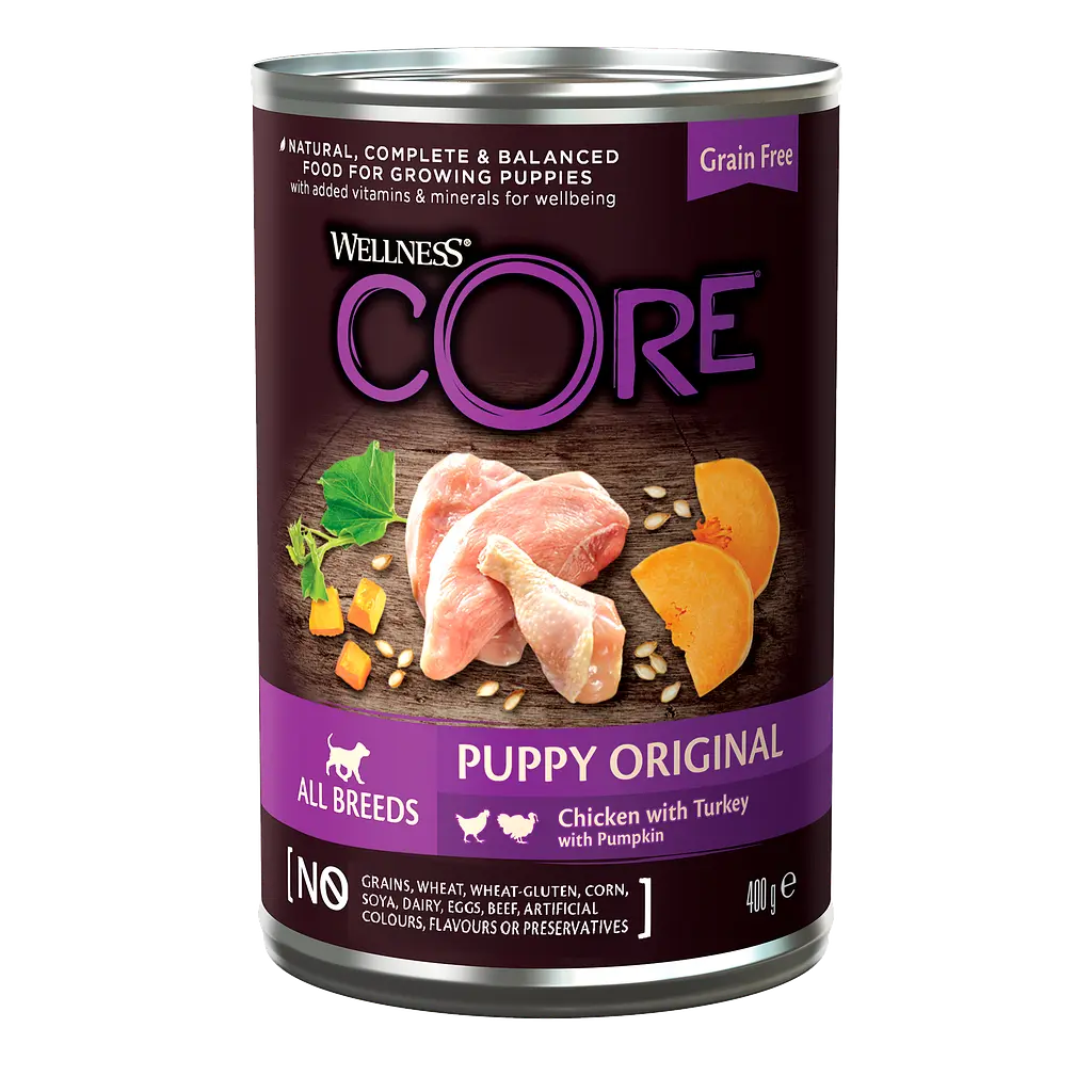 Консерви для цуценят Wellness CORE Puppy Original Chicken with Turkey with Pumpkin з куркою та індичкою