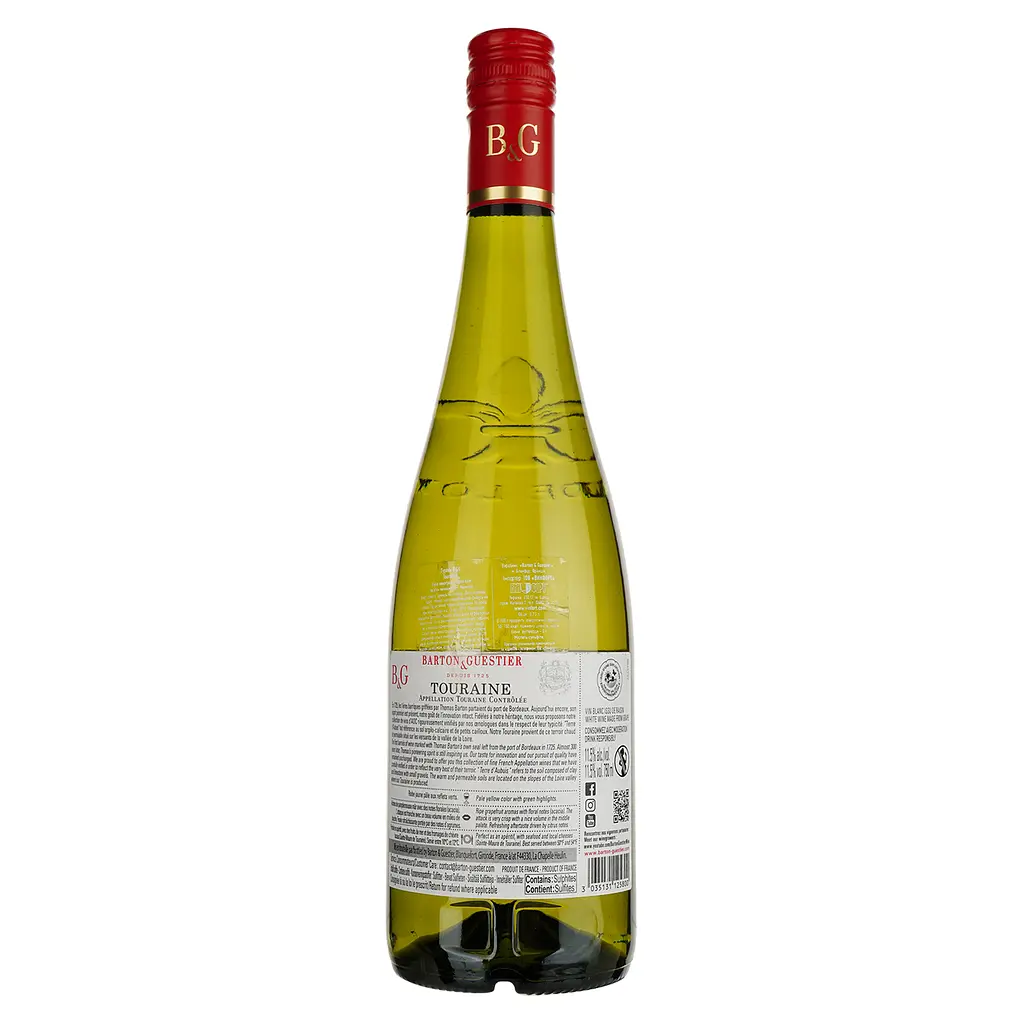 Вино Barton&Guestier Terre d'Aubuis Touraine AOC Sauvignon Blanc бiле сухе 0.75 л - фото 2